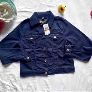 NWT Michael Kors True Navy Denim Jacket